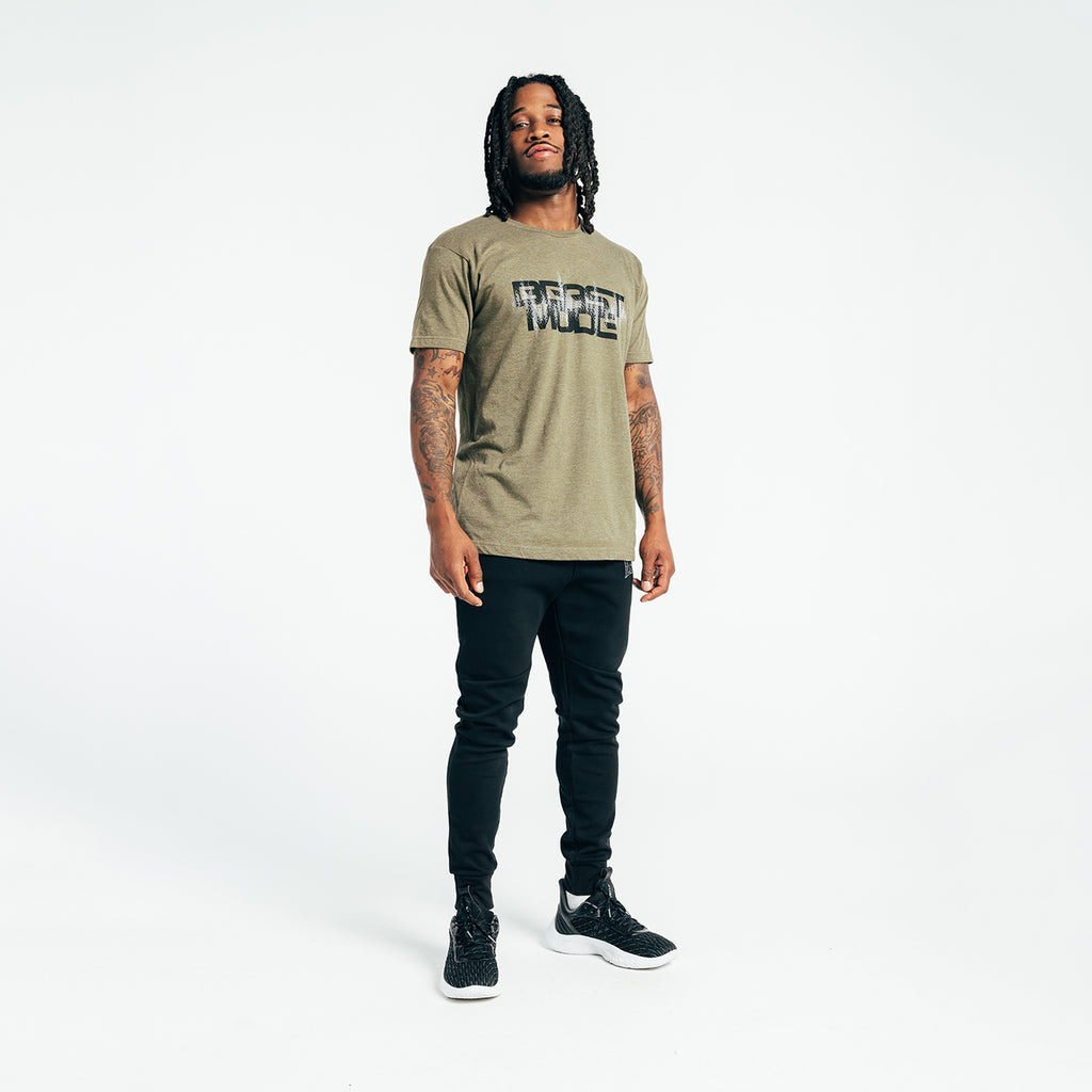 Richter Heathered Military Green Mens Graphic Tee