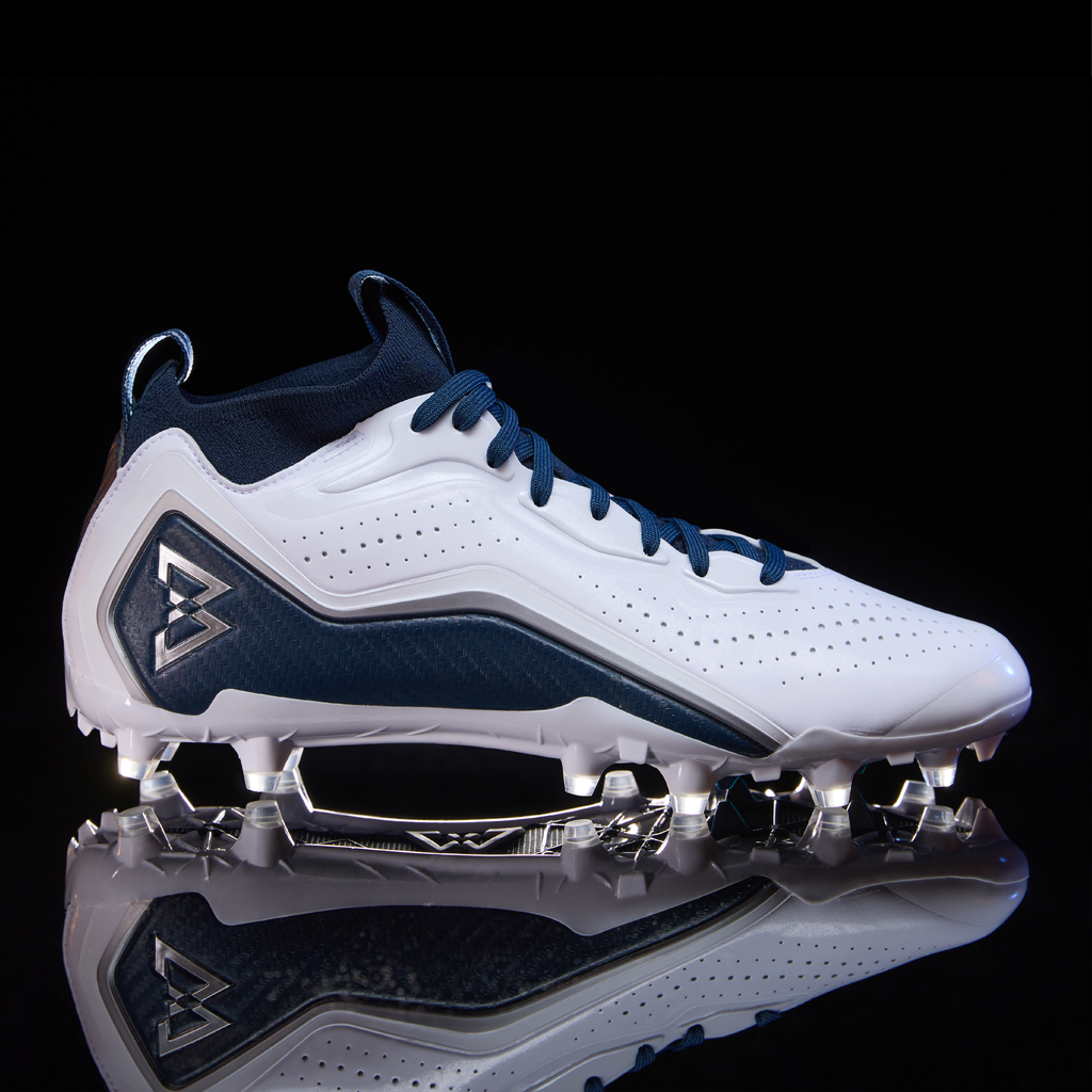 BeastMode B.T.A. Elite Football Cleat – White Navy
